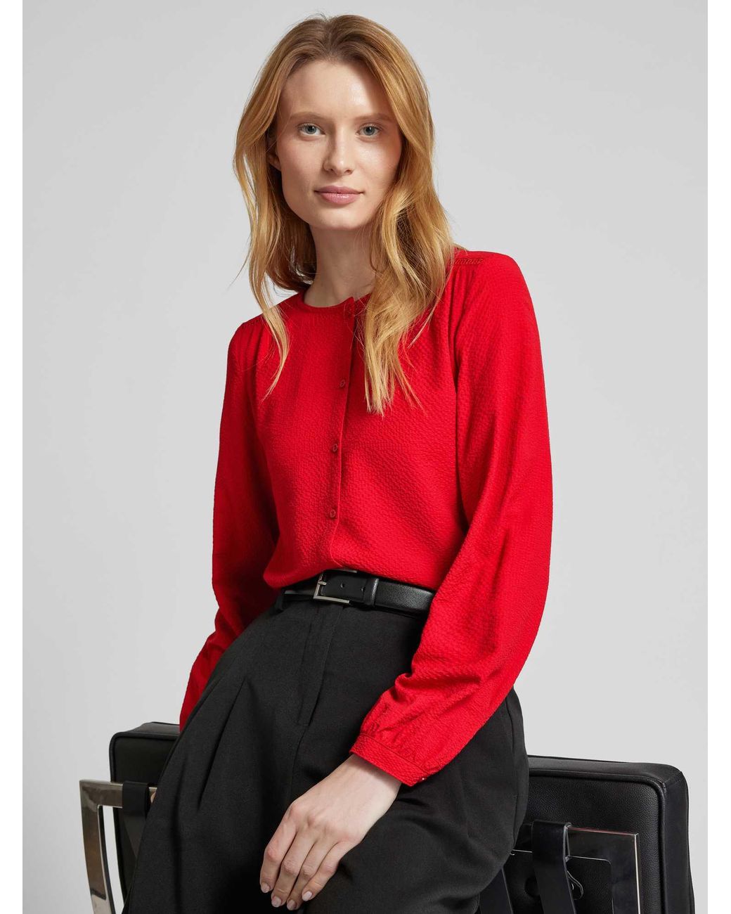 Street One Overhemdblouse Met Knoopsluiting in het Red