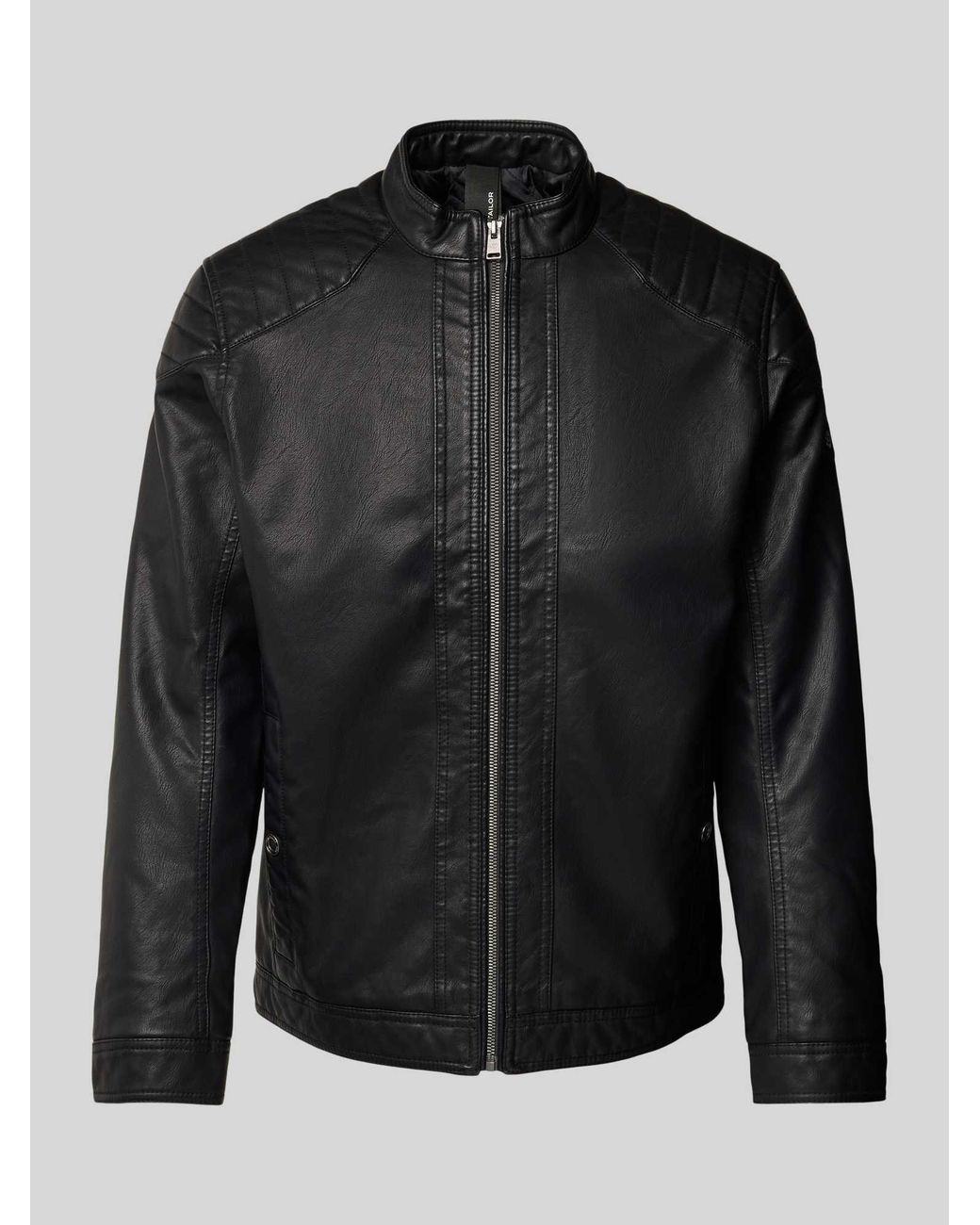 Tom Tailor Leren Jassen in het Black voor heren