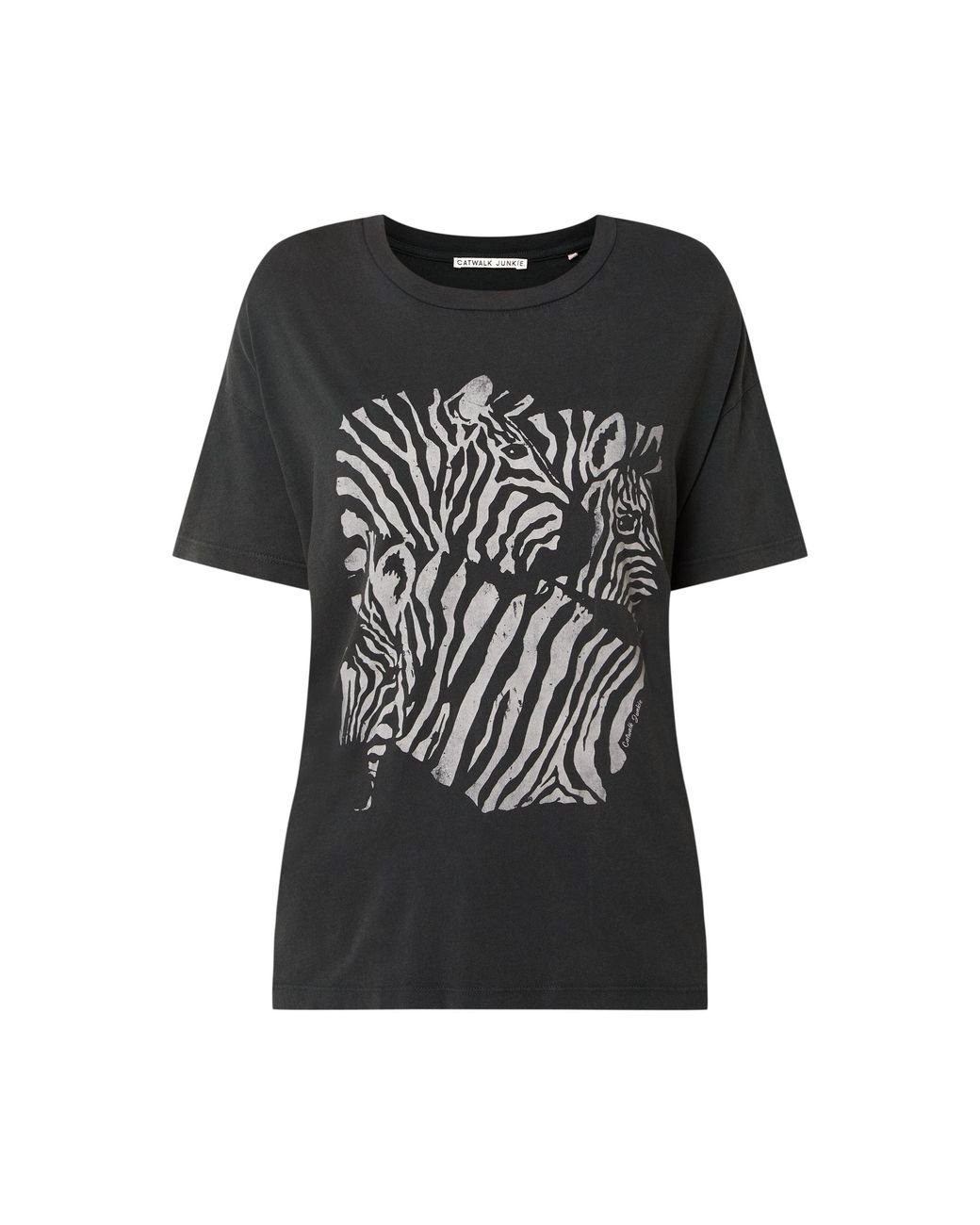Catwalk Junkie T-Shirt mit Zebra-Print in Grau | Lyst DE