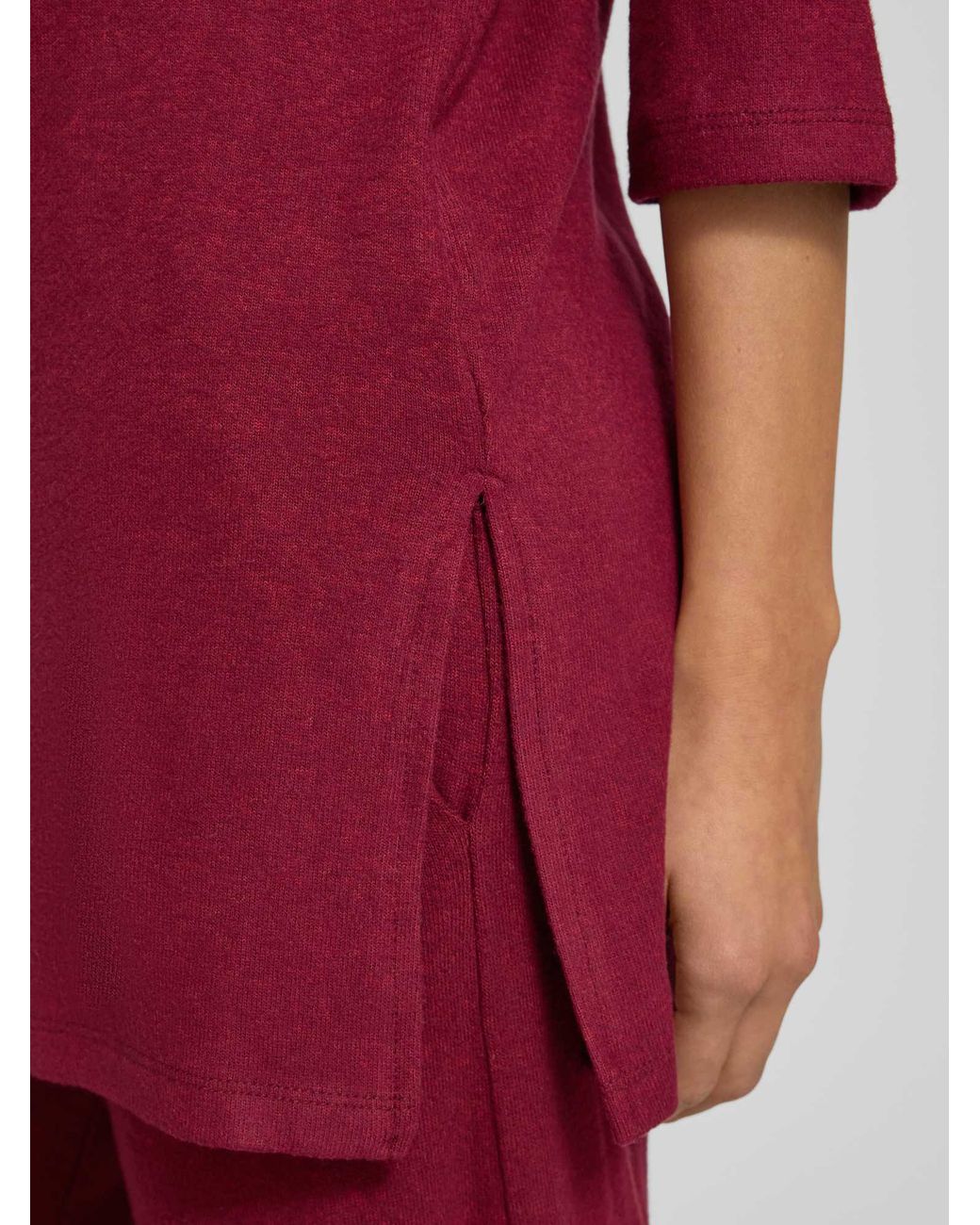 Soya Concept Shirt Met Lange Mouwen En Col, Model 'Biara' in het Red
