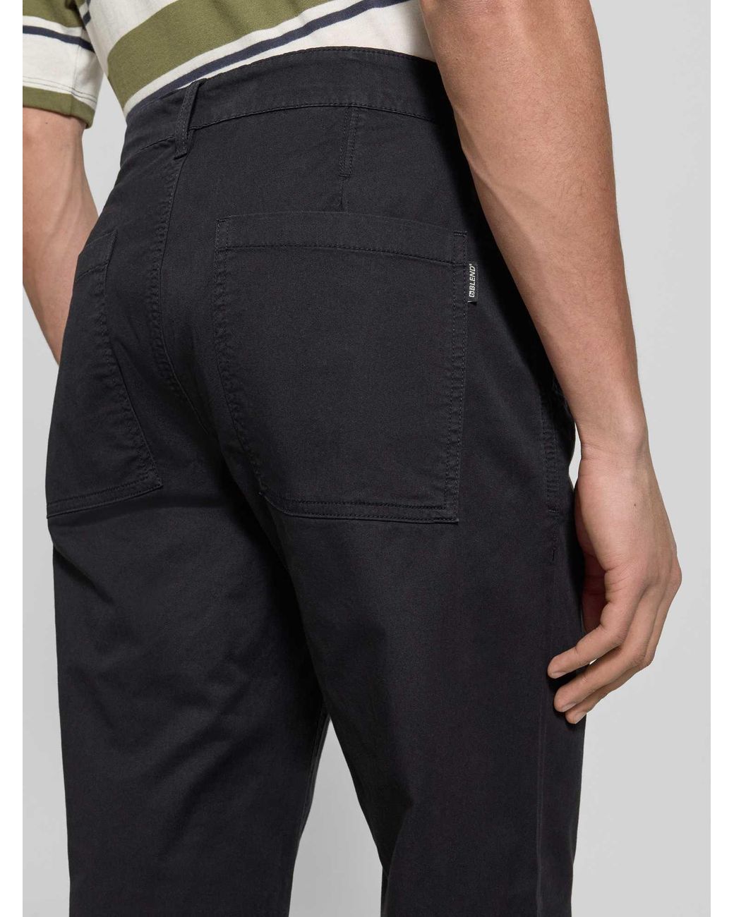 Blend Chino Met Steekzakken Model 'Maddox' in het Blue voor heren