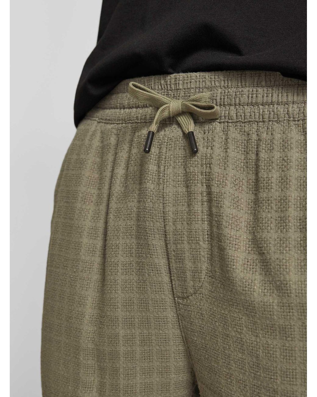 Only & Sons Loose Fit Korte Broek Met Structuurmotief in het Green voor heren