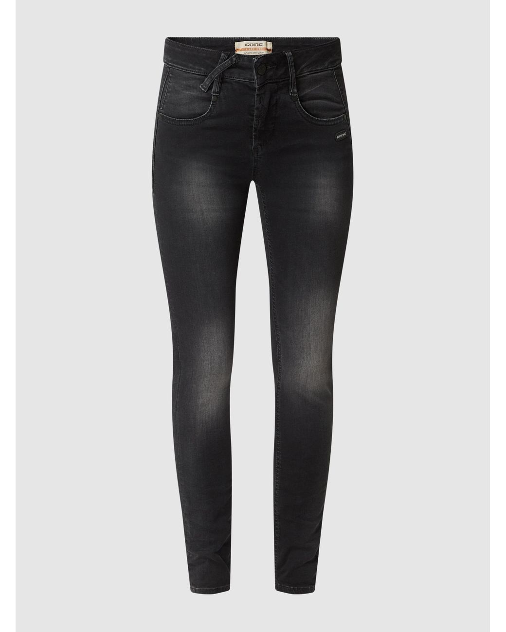 Gang Skinny Fit Jeans mit Stretch-Anteil Modell 'Nele' in Schwarz | Lyst DE