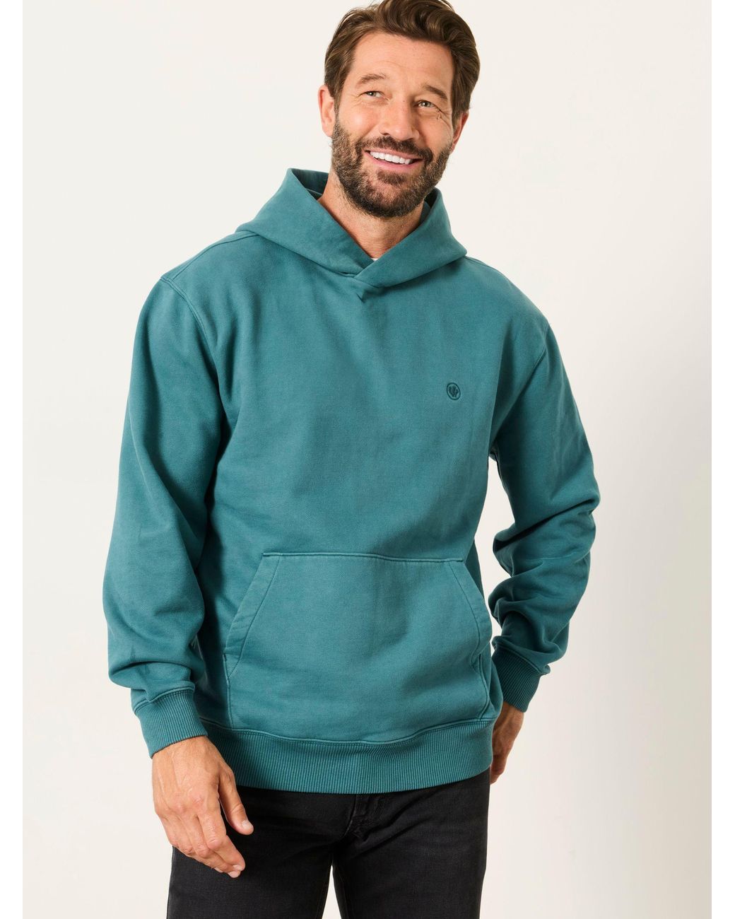 FatFace Blue Hayle Overhead Hoodie for men