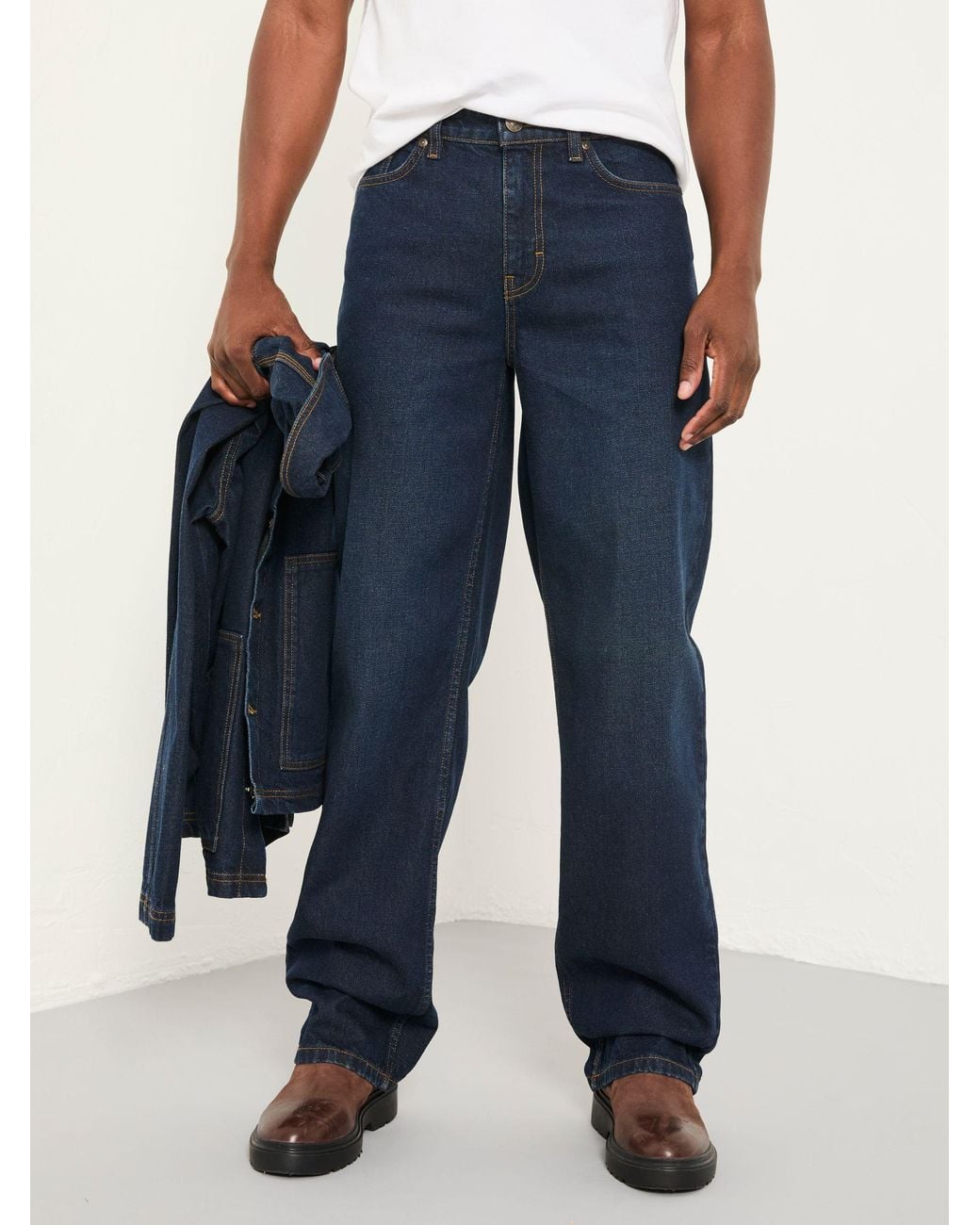 FatFace Blue Loose Fit Jeans for men