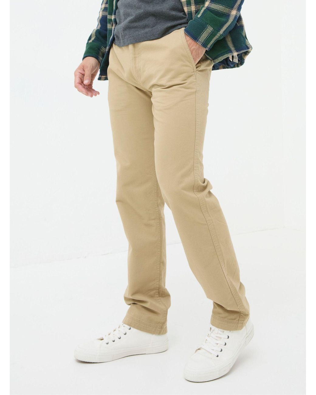 FatFace White Modern Coastal Chinos for men