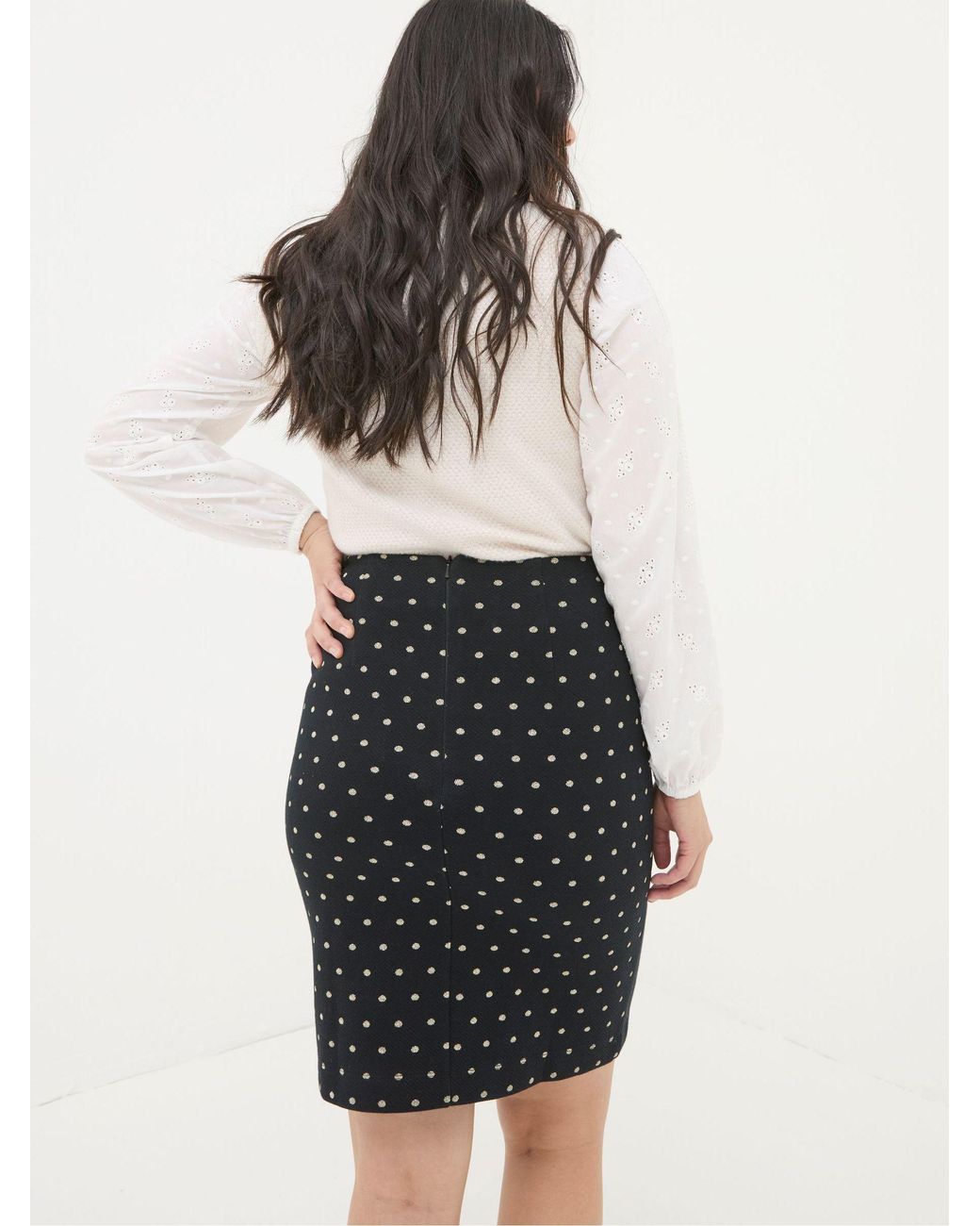 FatFace Natural Jennie Metallic Spot Skirt