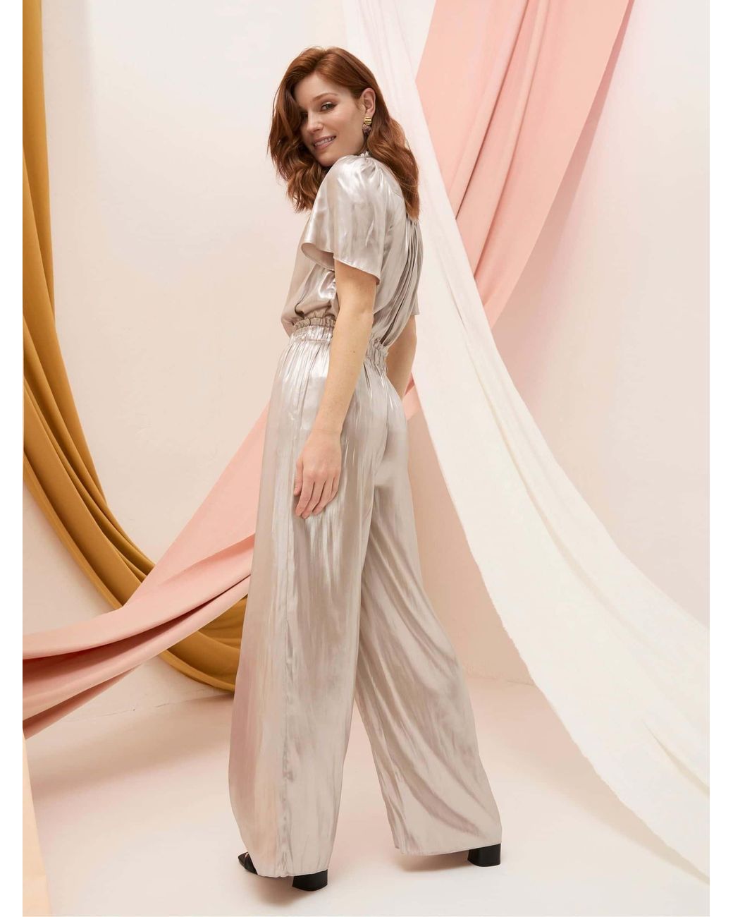 FatFace Natural Yvette Wide Leg Trousers