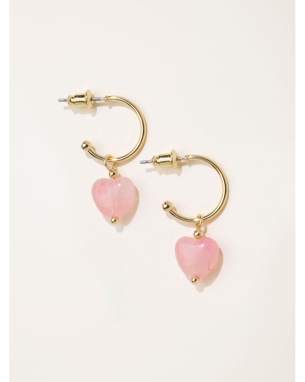 FatFace Black Heart Drop Earrings