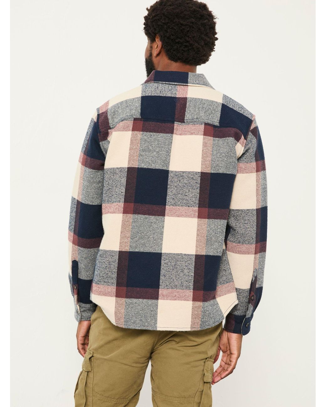 FatFace Green Long Sleeve Send Check Shirt for men