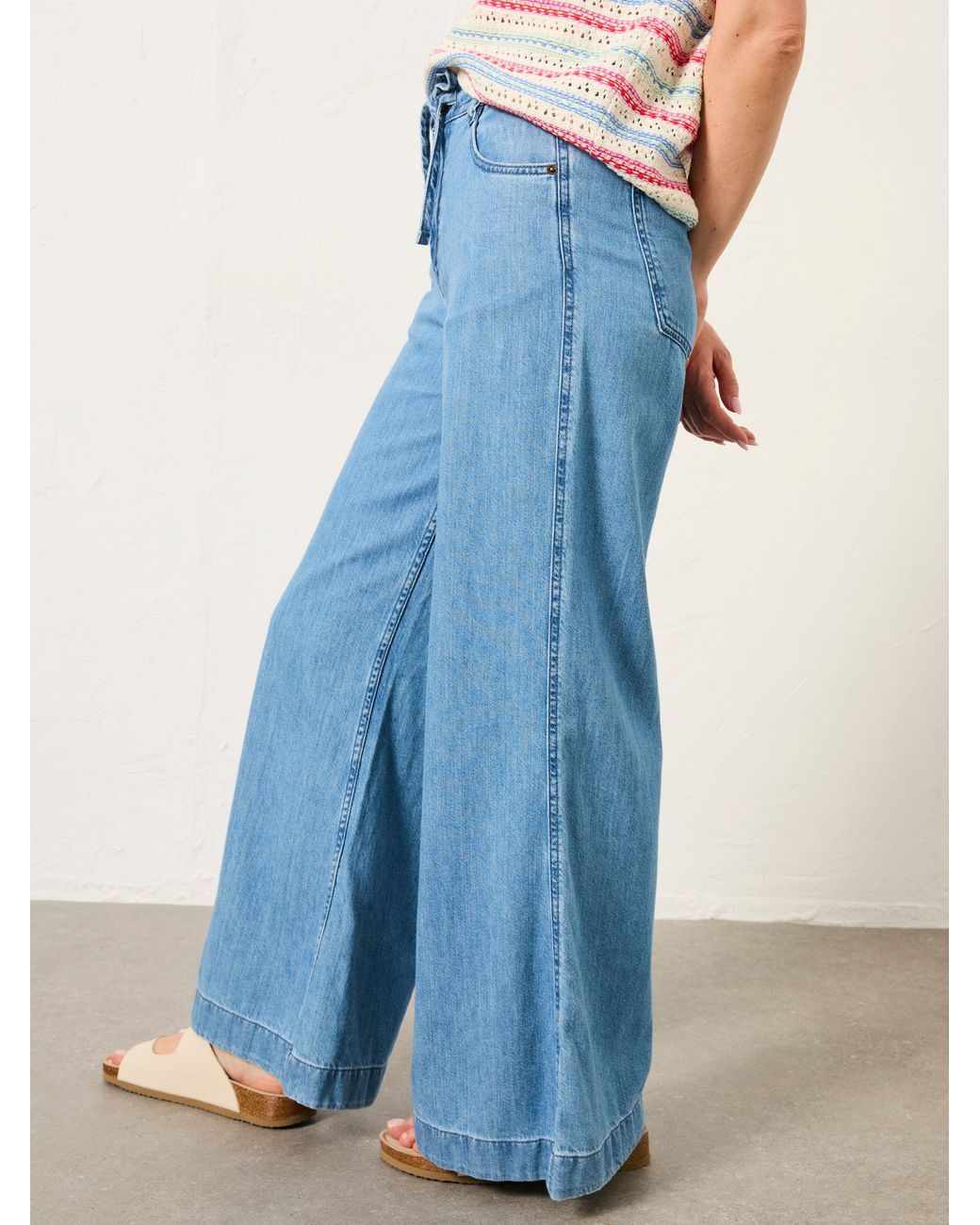 FatFace Blue Amberley Wide Leg Jeans