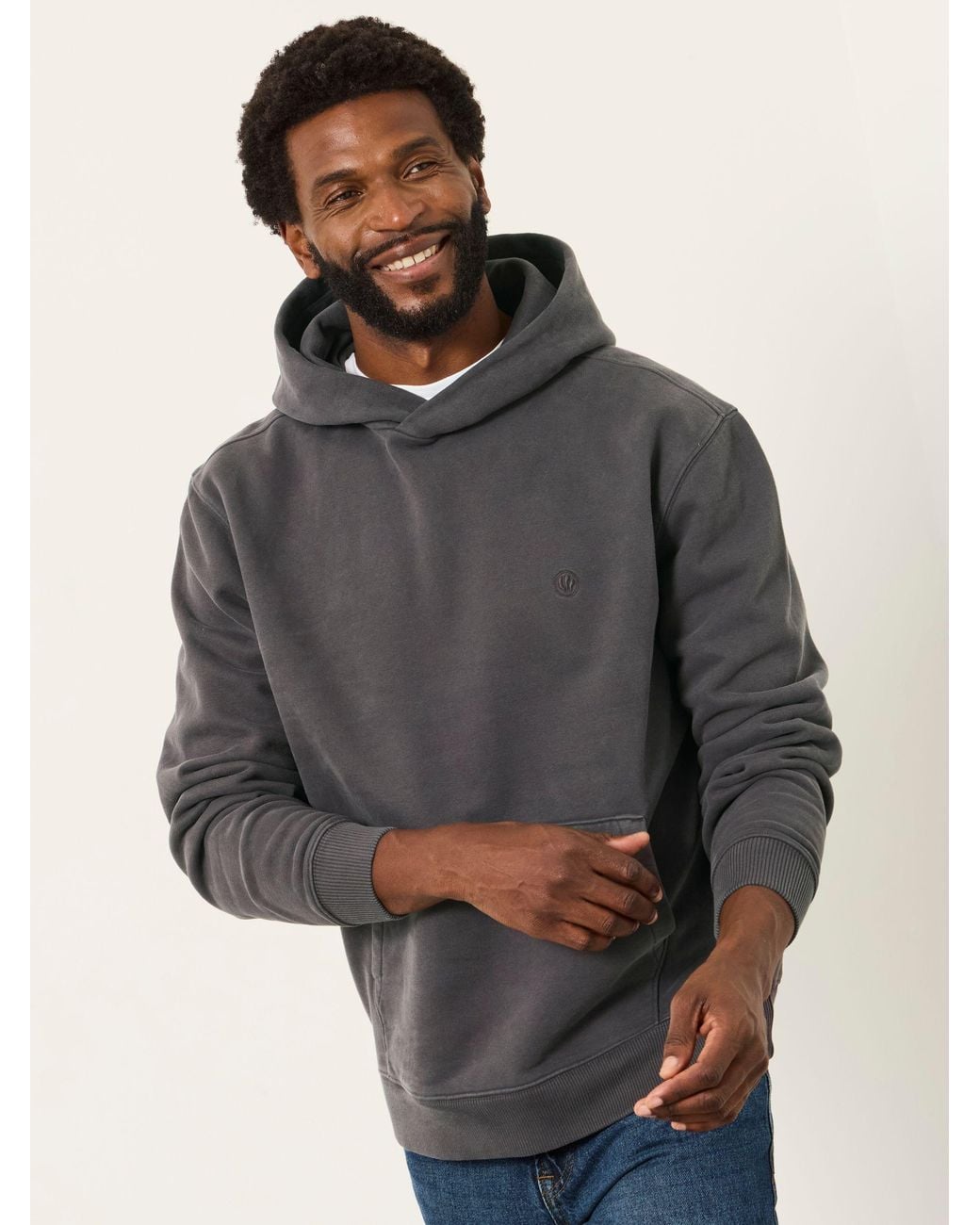 FatFace Gray Hayle Overhead Hoodie for men