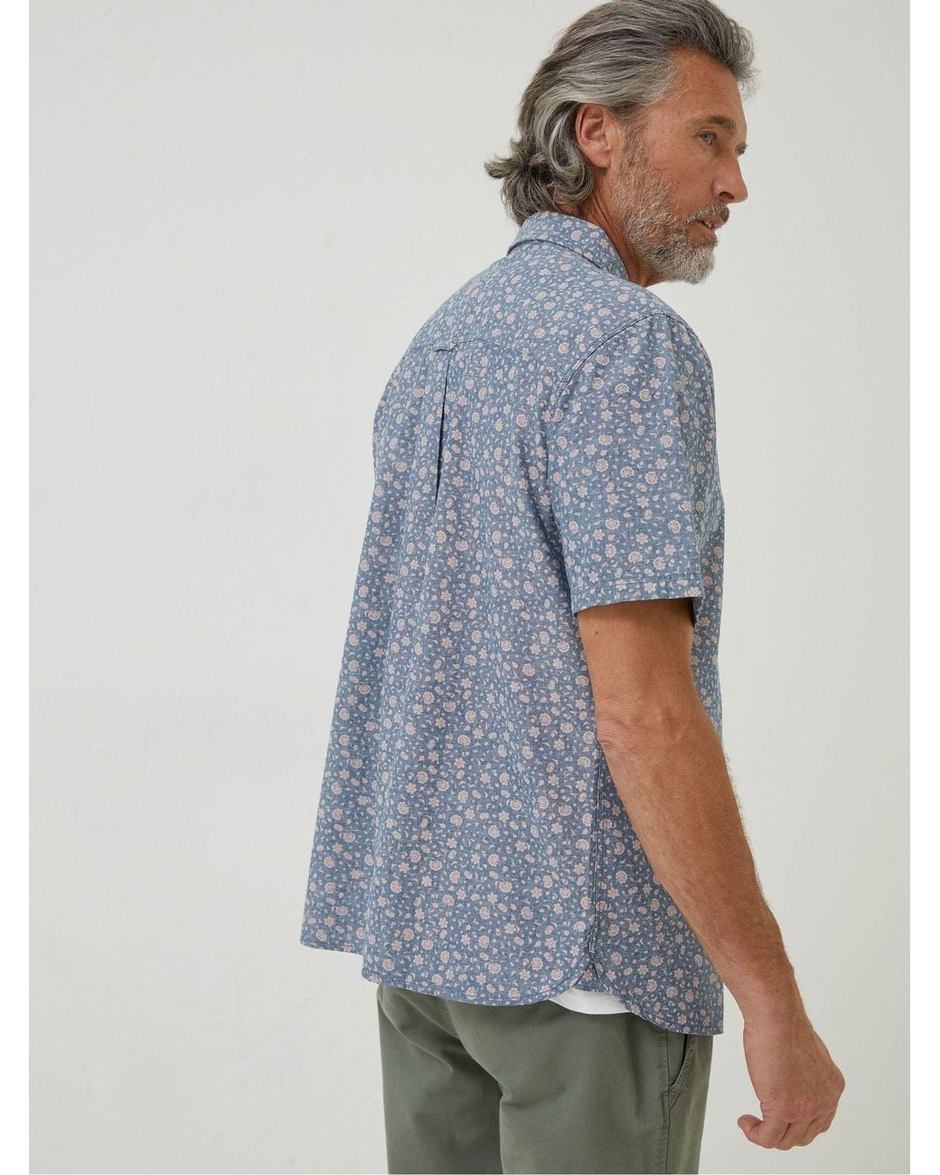 FatFace Blue Floral Print Shirt for men