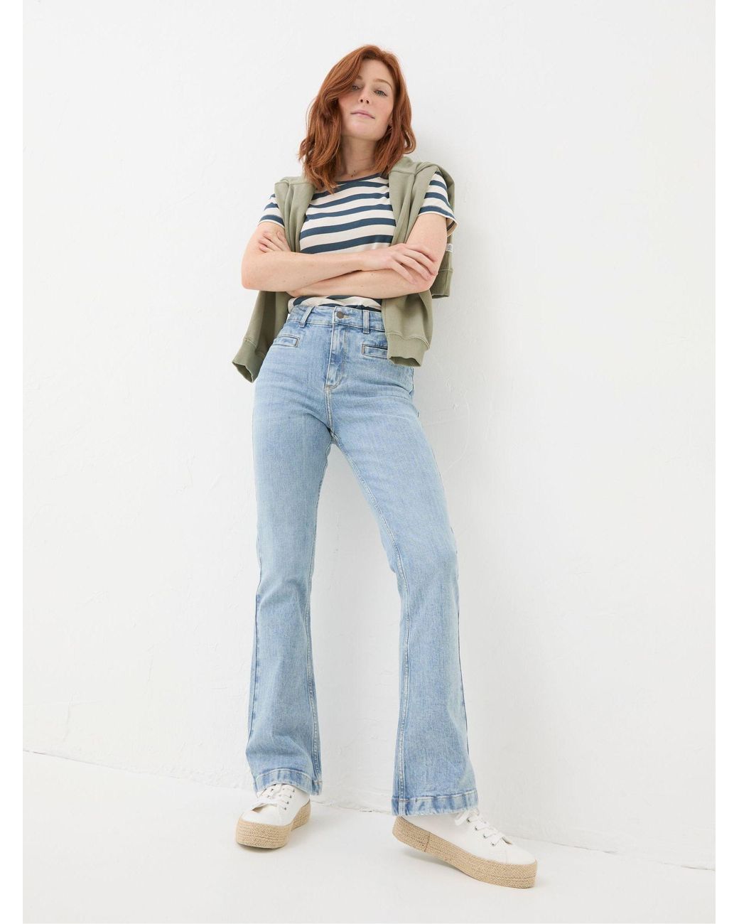 FatFace Blue Fly Flare Jeans