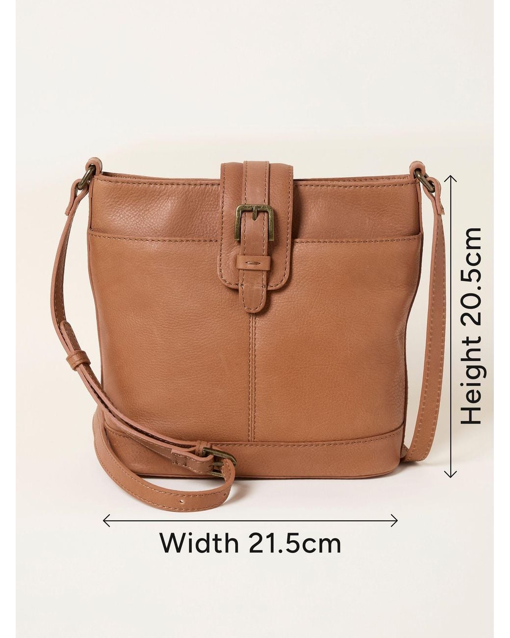 FatFace Blue Leather Bucket Bag