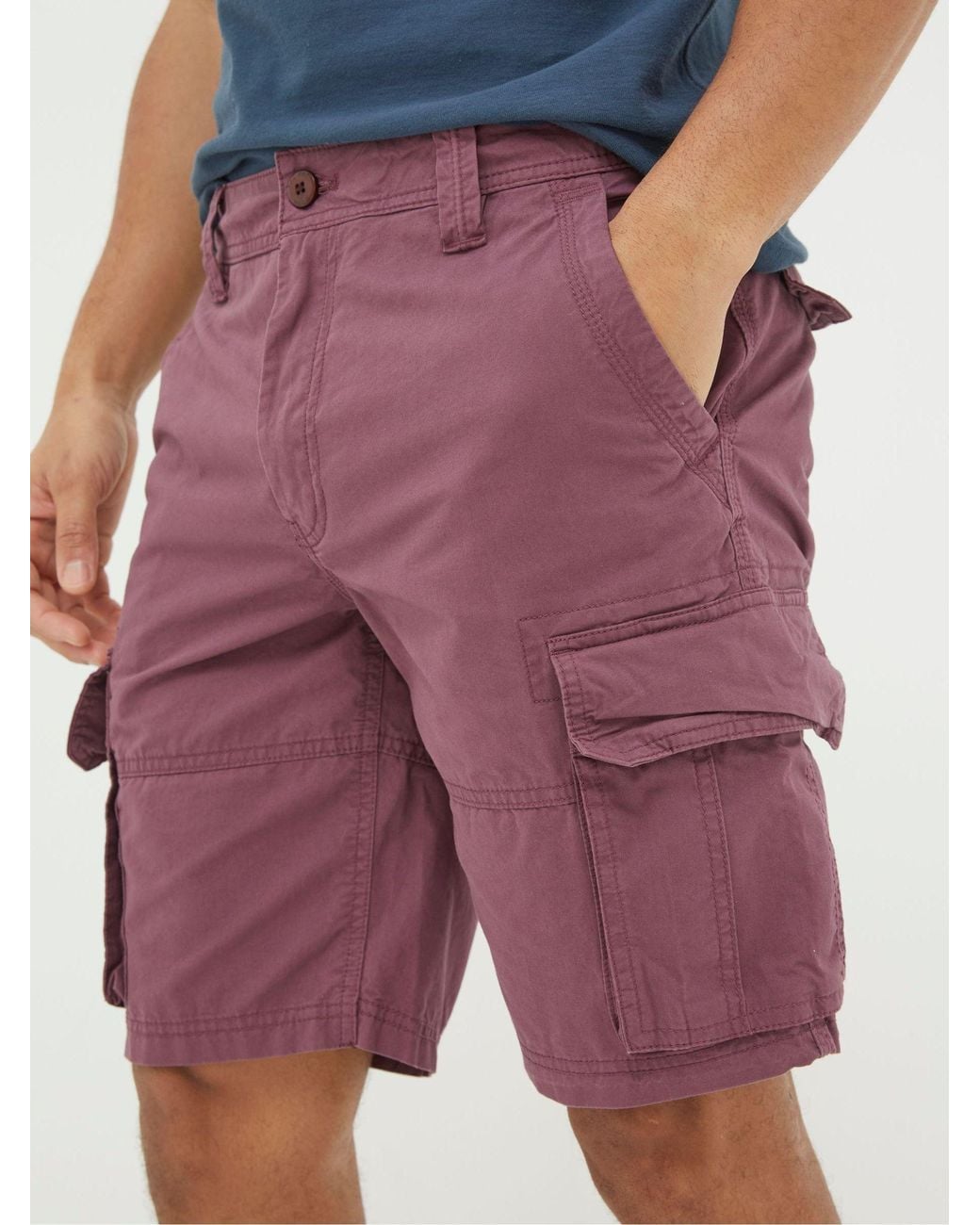 FatFace Blue Bude Lightweight Cargo Shorts for men