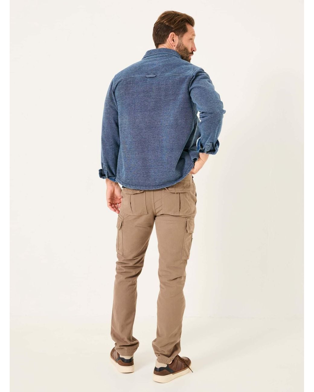 FatFace Blue Breakyard Cargo Trousers for men