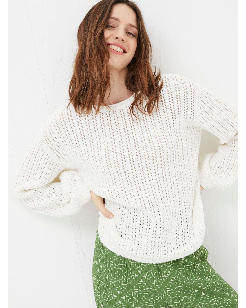 FatFace Green Anna Jumper