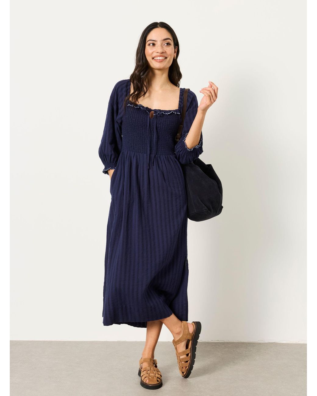 FatFace Blue Fatface Amelie Midi Dress