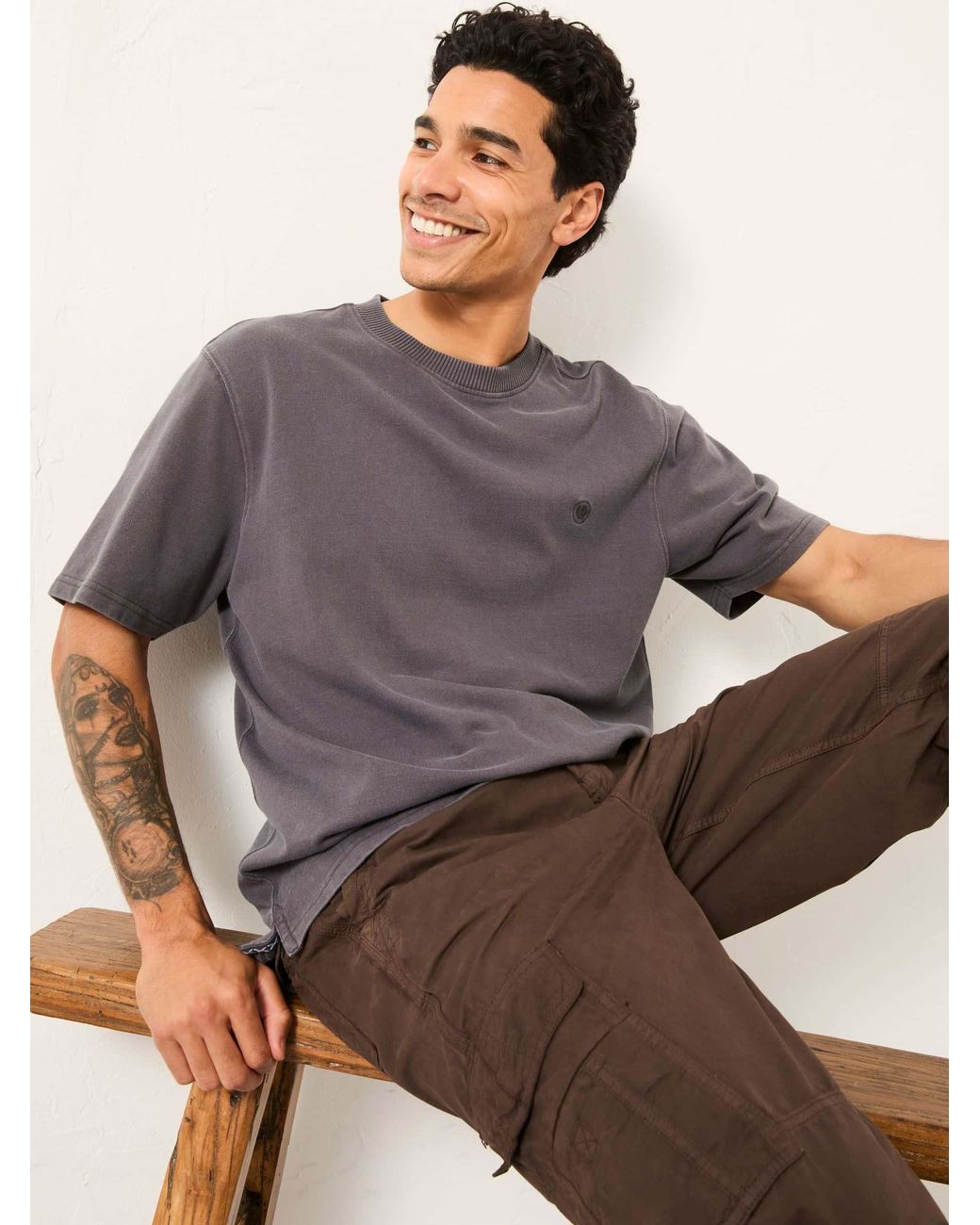 FatFace Gray Alton Short Sleeve T-Shirt for men