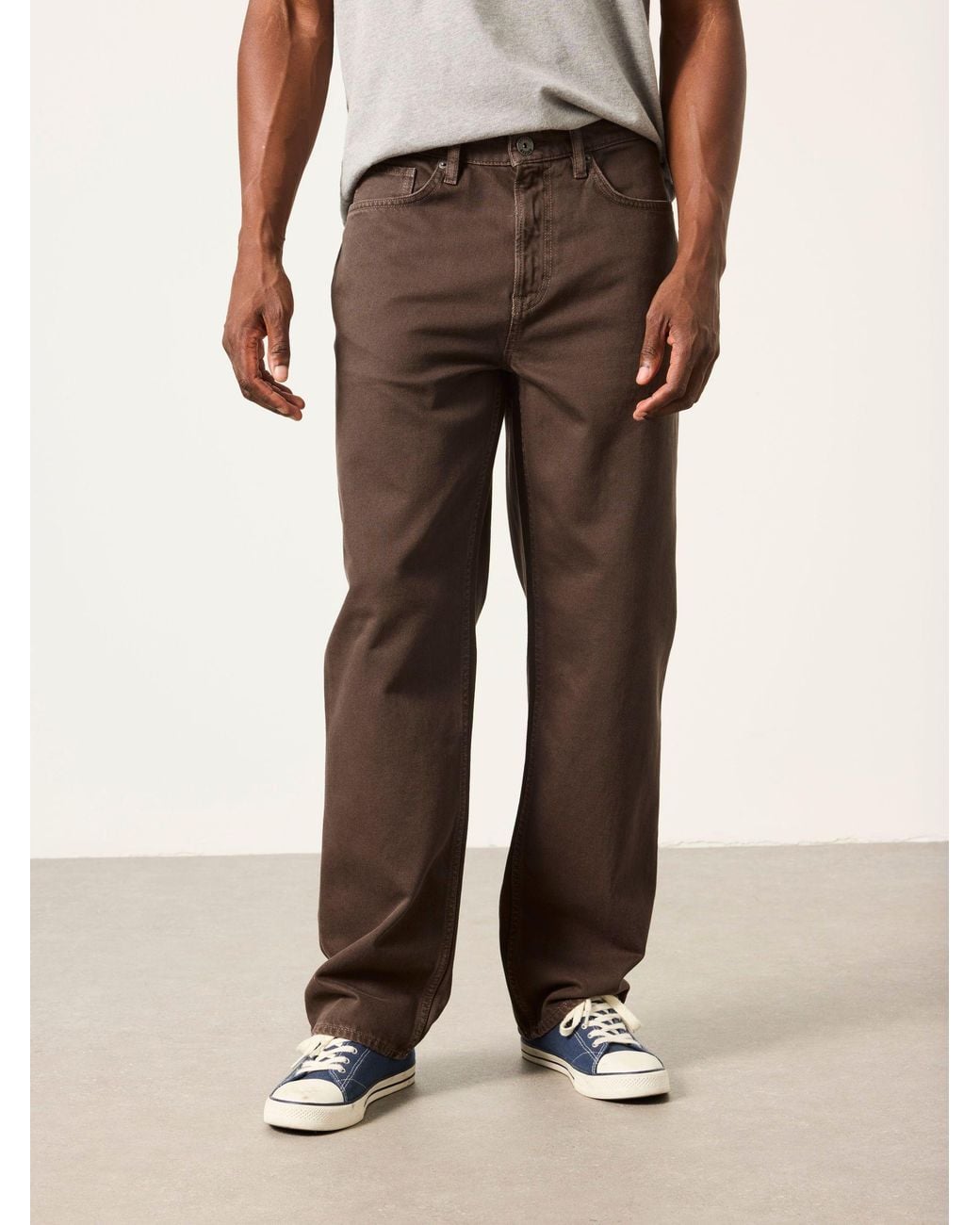 FatFace Brown Relaxed Straight Fit Jeans for men