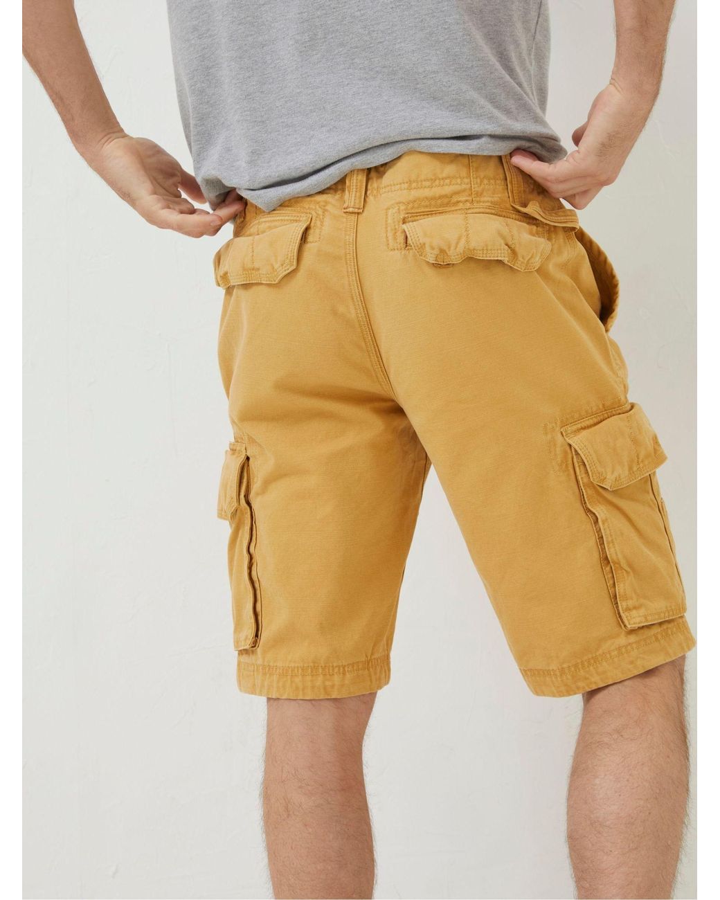 FatFace Yellow Breakyard Cargo Shorts for men