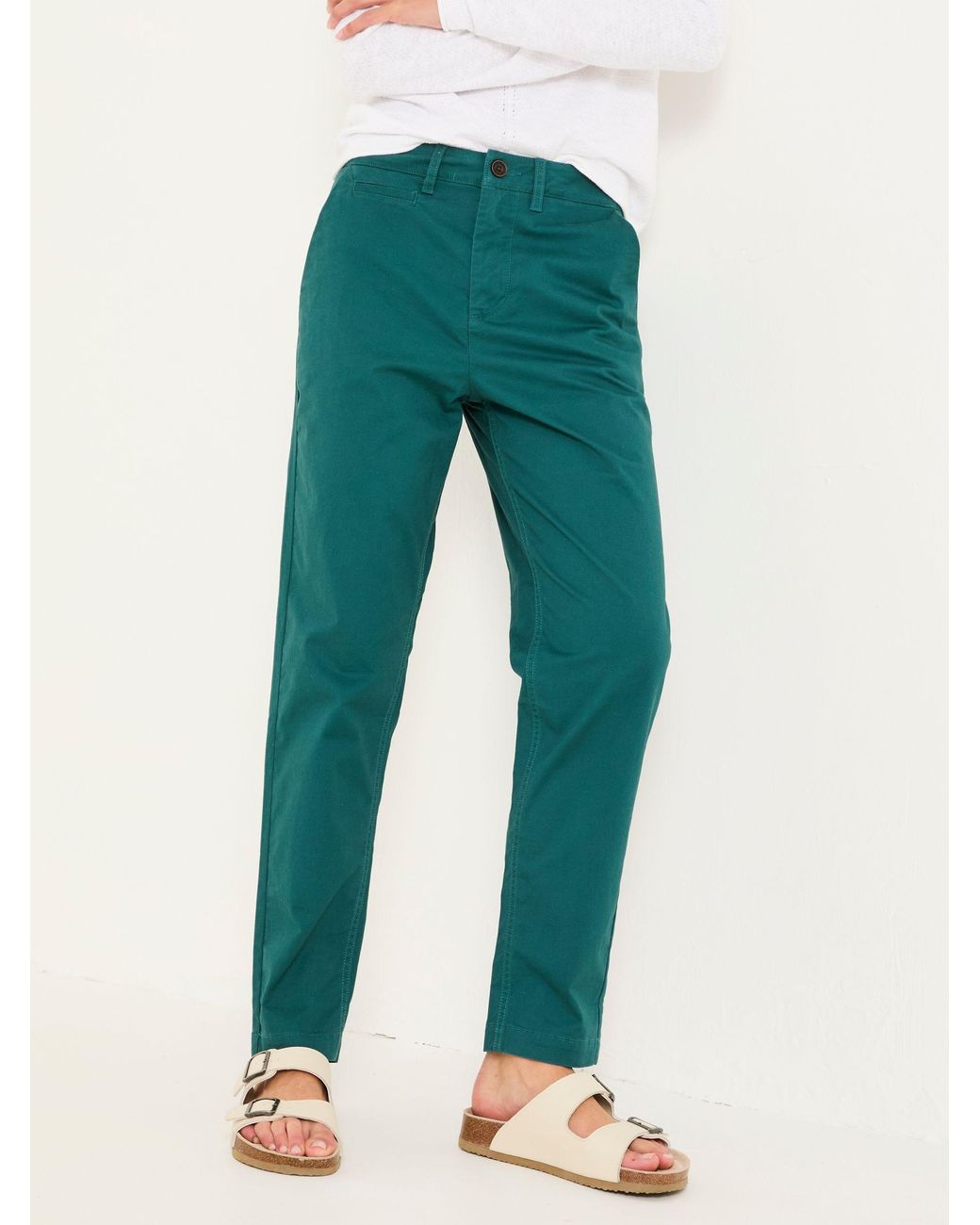 FatFace Green Rye Chino Trousers