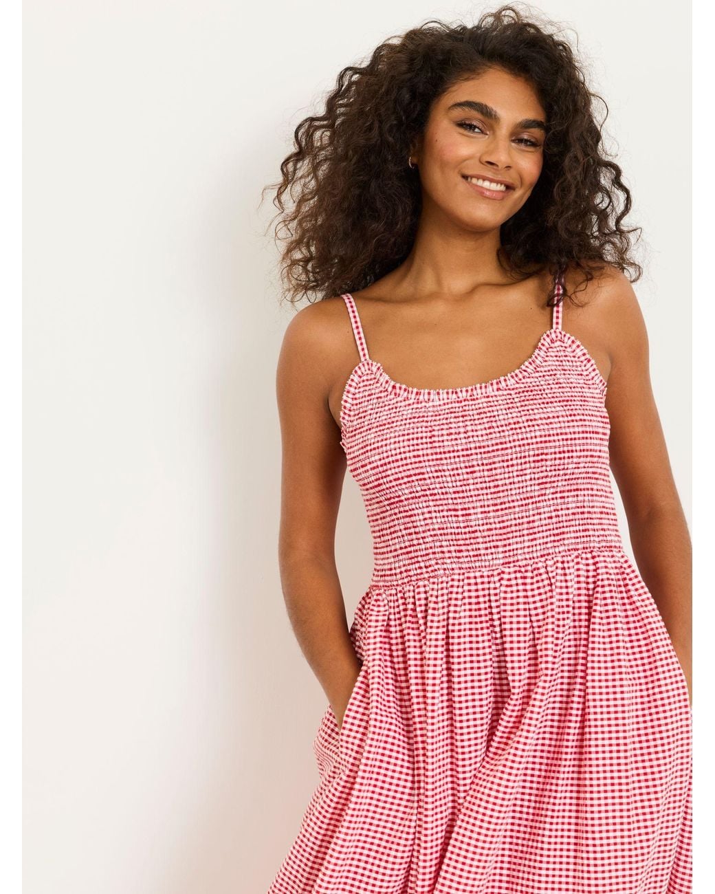FatFace Pink Emmy Midi Dress