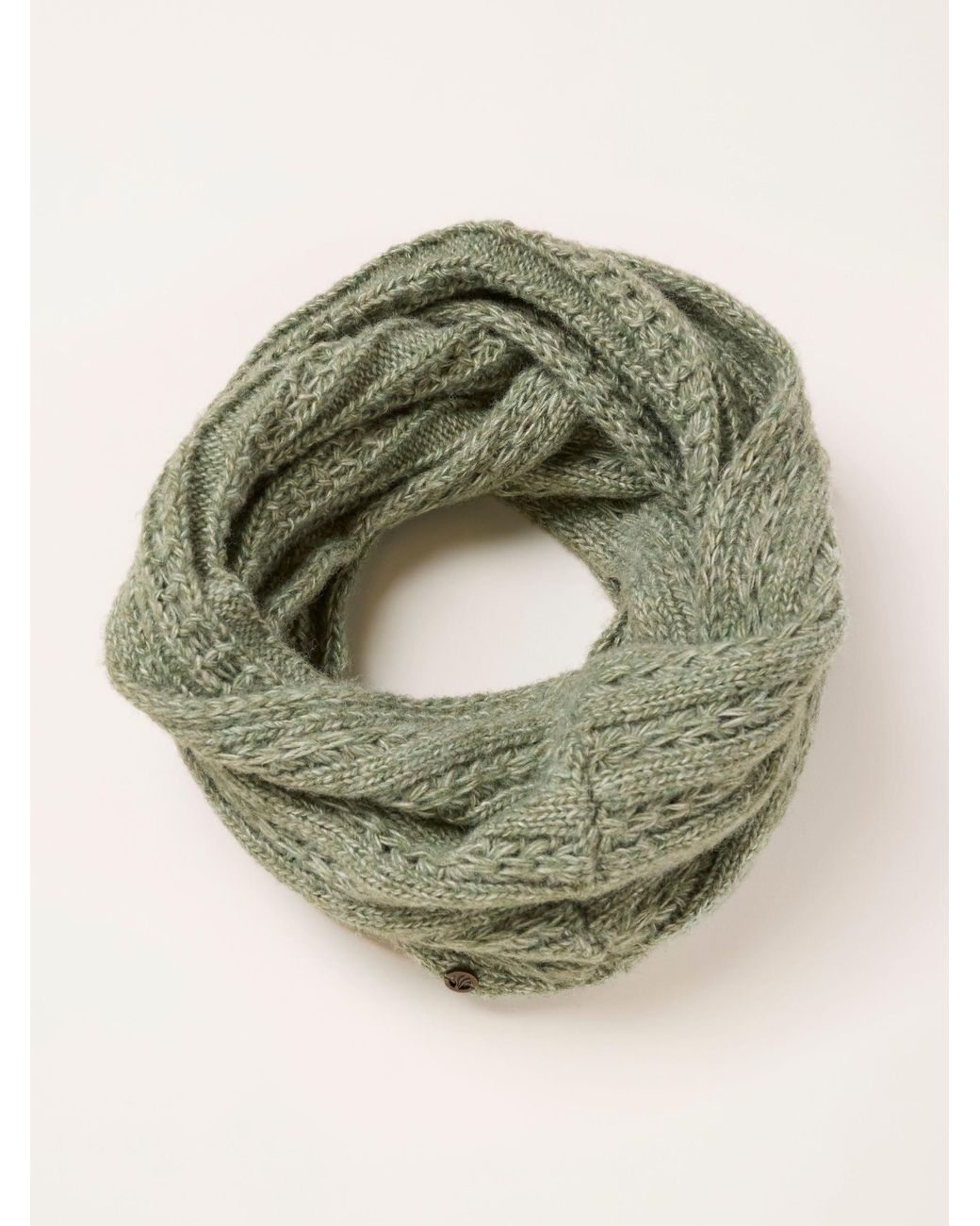 FatFace Green Pointelle Snood