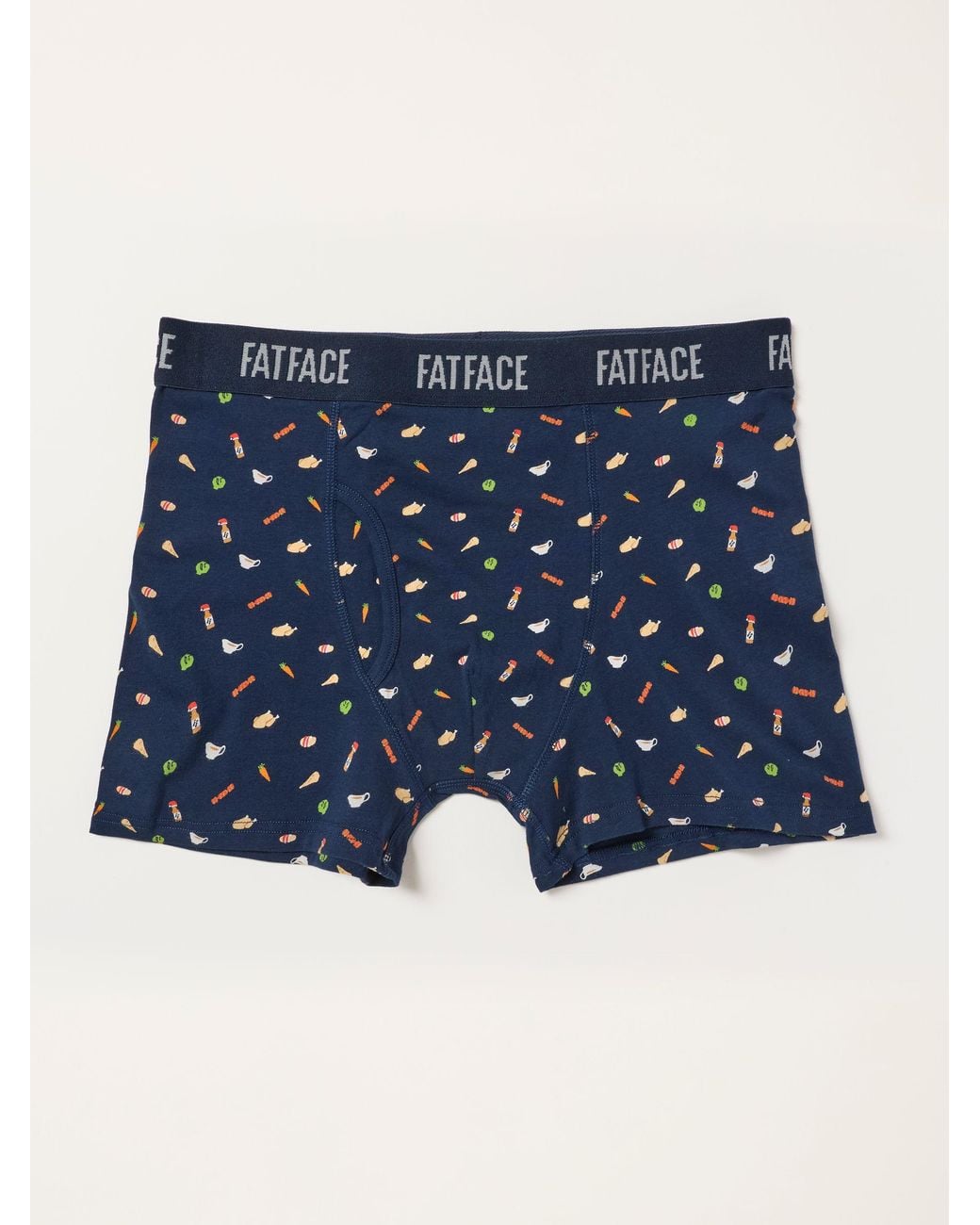 FatFace Blue Fatface Christmas Dinner Boxers for men