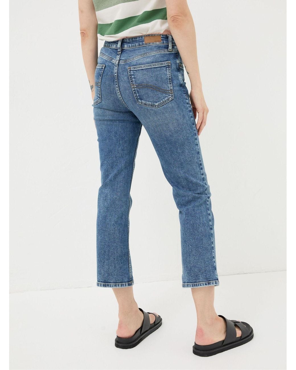 FatFace Blue Capri Sway Cropped Jeans
