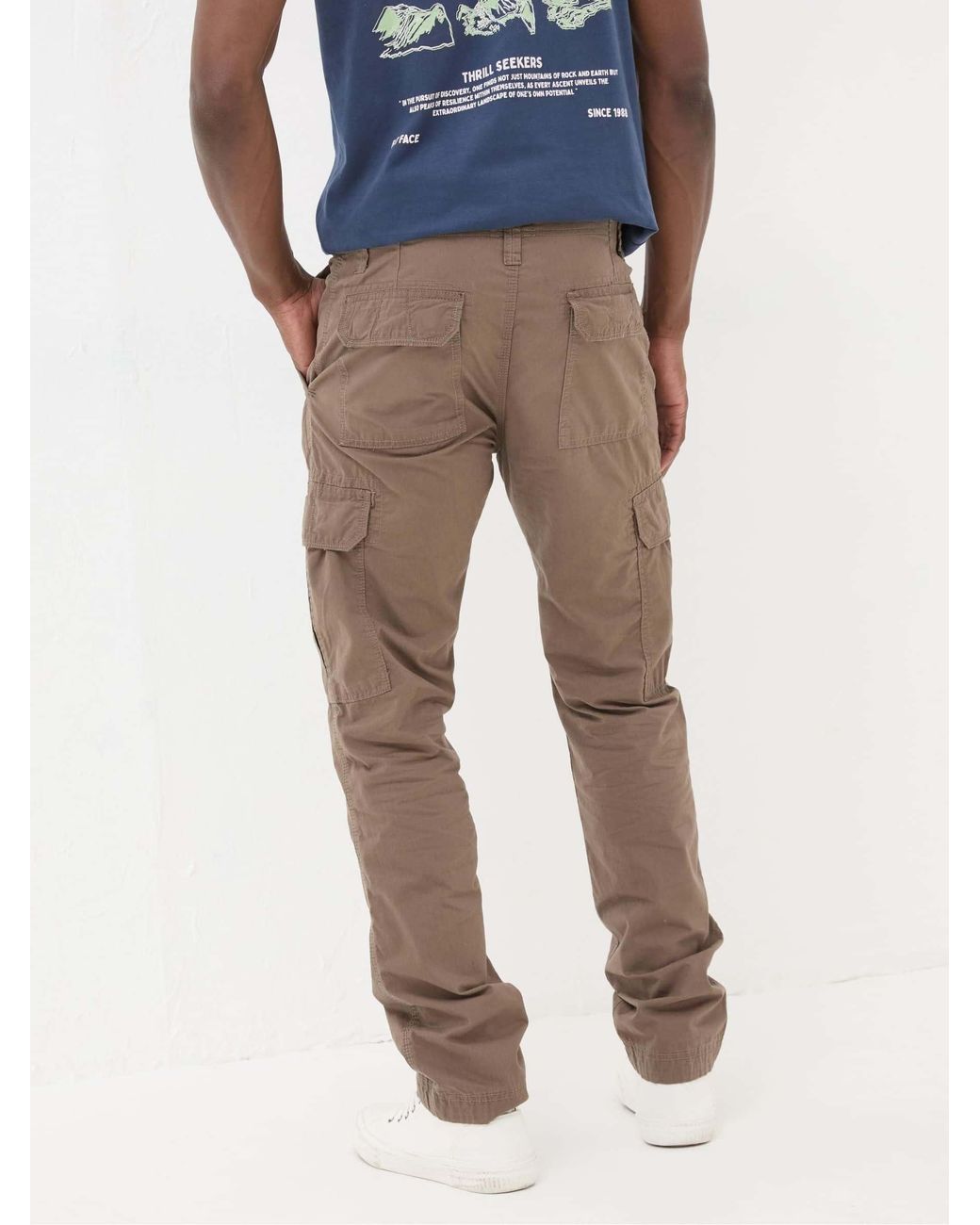 FatFace Natural Bude Cargo Trousers for men