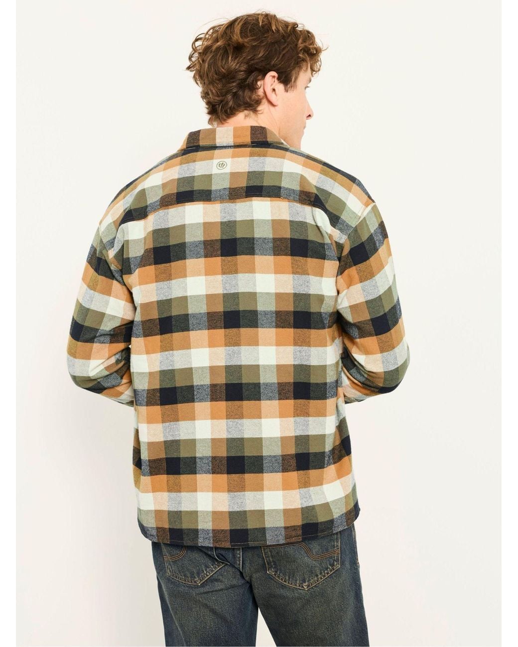 FatFace Natural Brora Long Sleeve Relaxed Fit Check Shirt for men