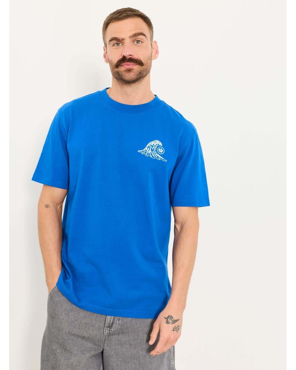 FatFace Blue Gnarly Surf Relaxed Fit Graphic T-Shirt for men