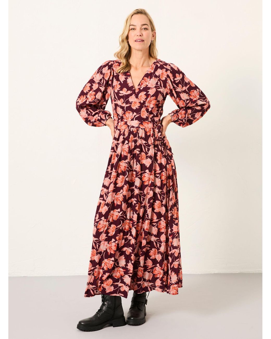 FatFace Red Fatface Lottie Maxi Dress