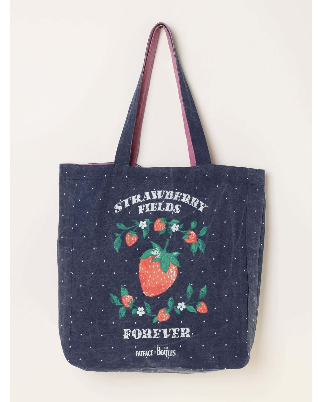 FatFace Blue Beatles Reversible Tote Bag