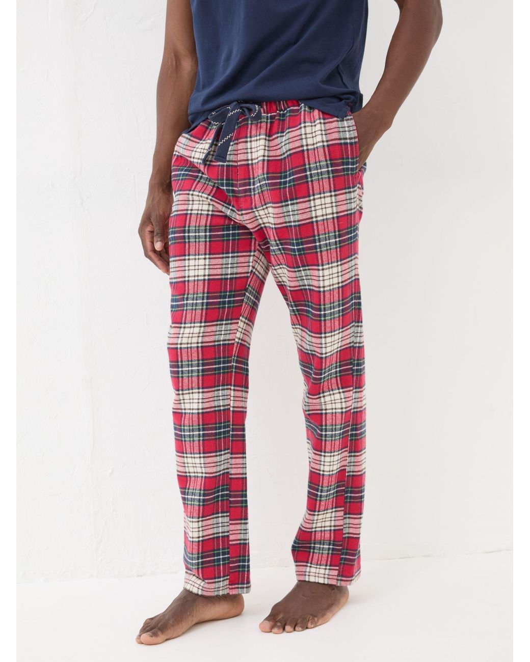 FatFace Red Check Pyjama Set for men