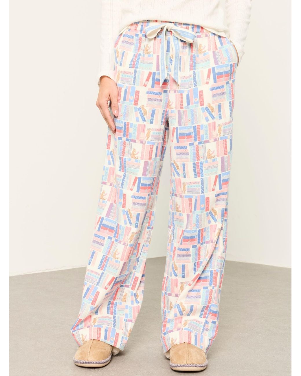 FatFace Pink Lola Wide Leg Pyjama Bottoms