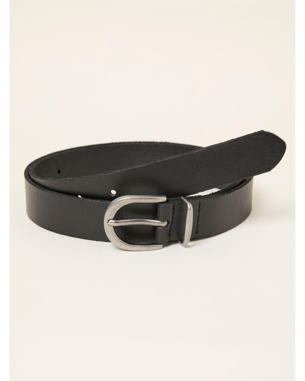 FatFace Black Fatface Plain Leather Belt
