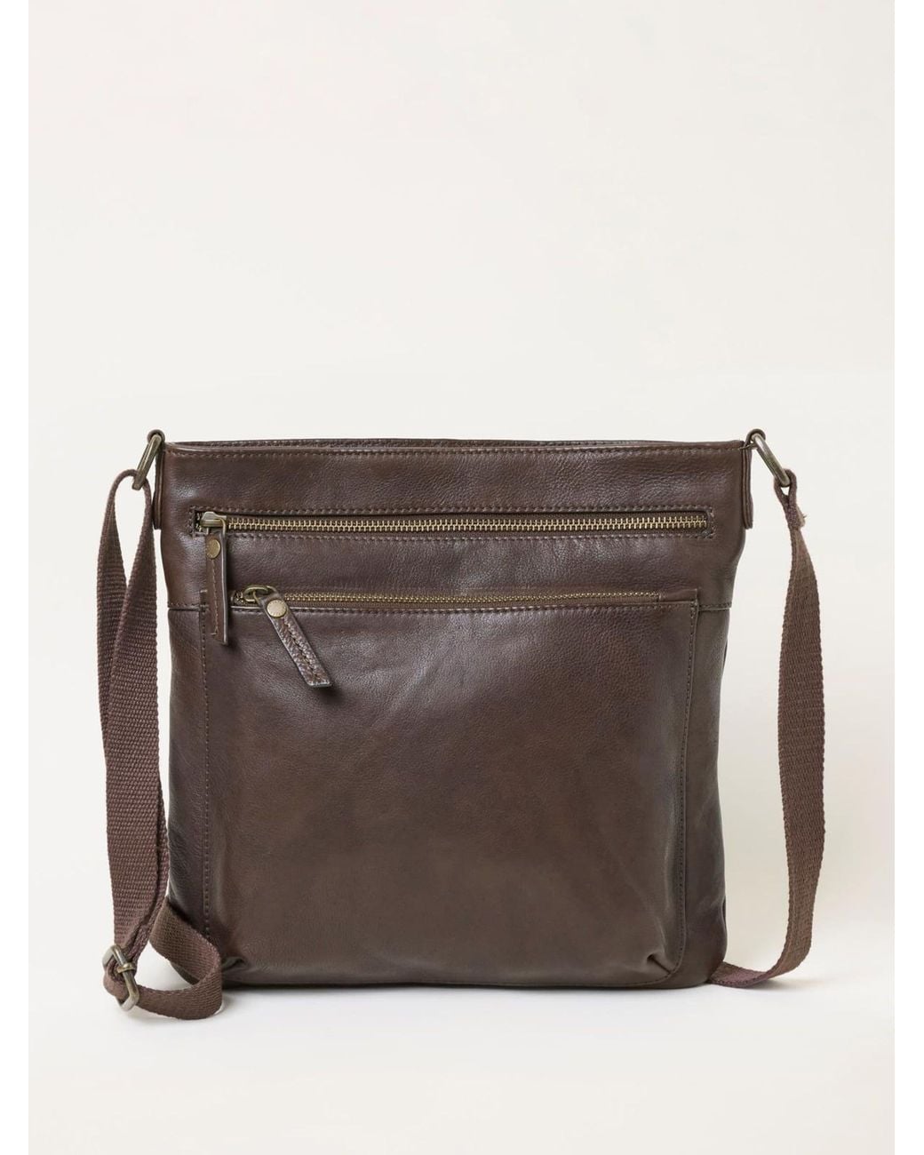 FatFace Brown Fatface Allie Chocolate Leather Crossbody Bag