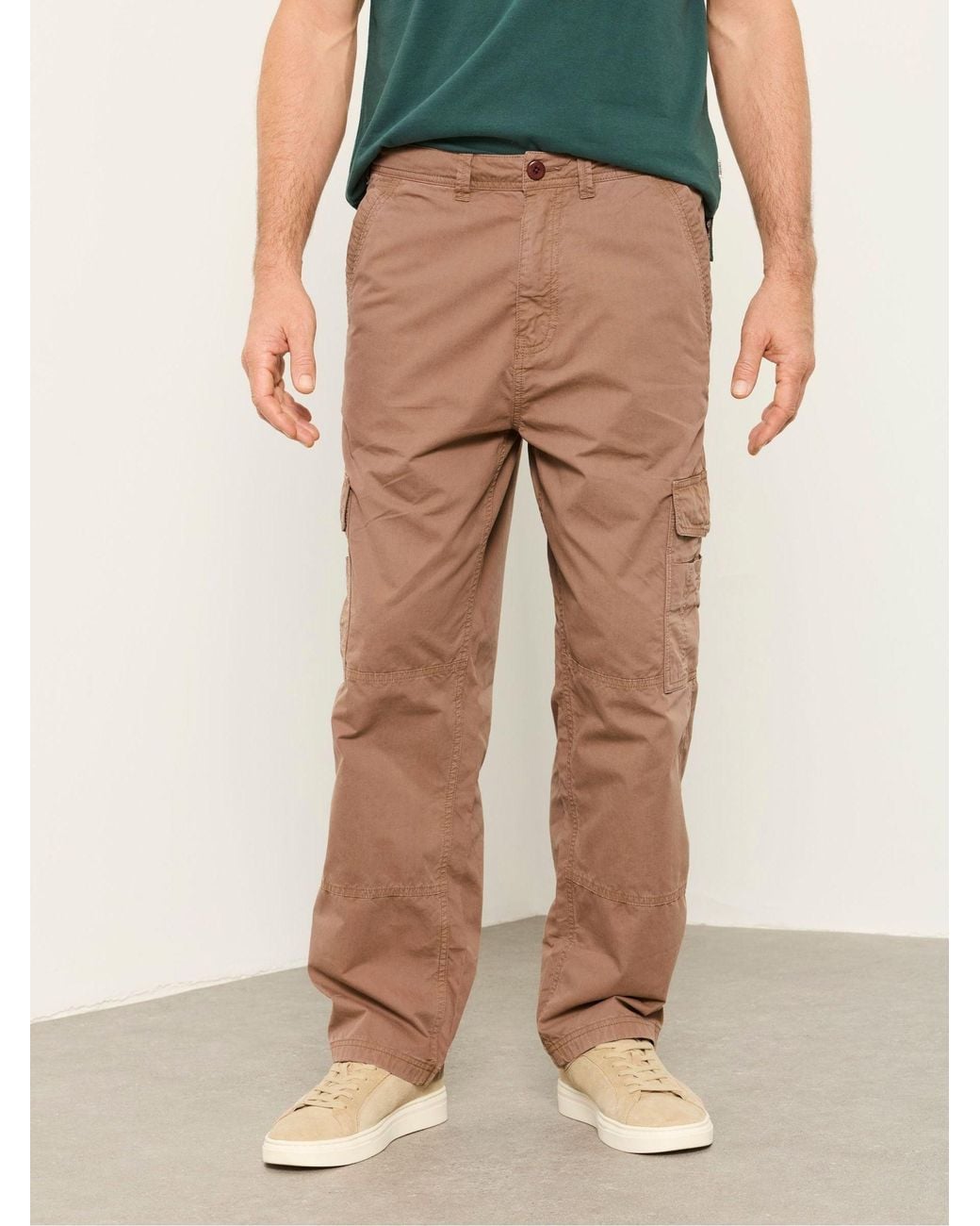 FatFace Natural Bude Straight Fit Cargo Trousers for men