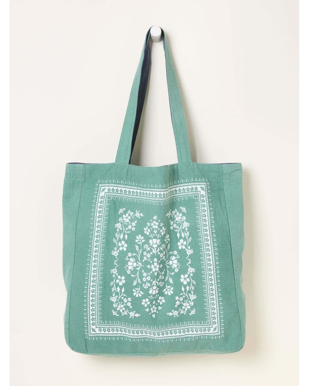 FatFace Blue Fatface Llama Reversible Tote Bag