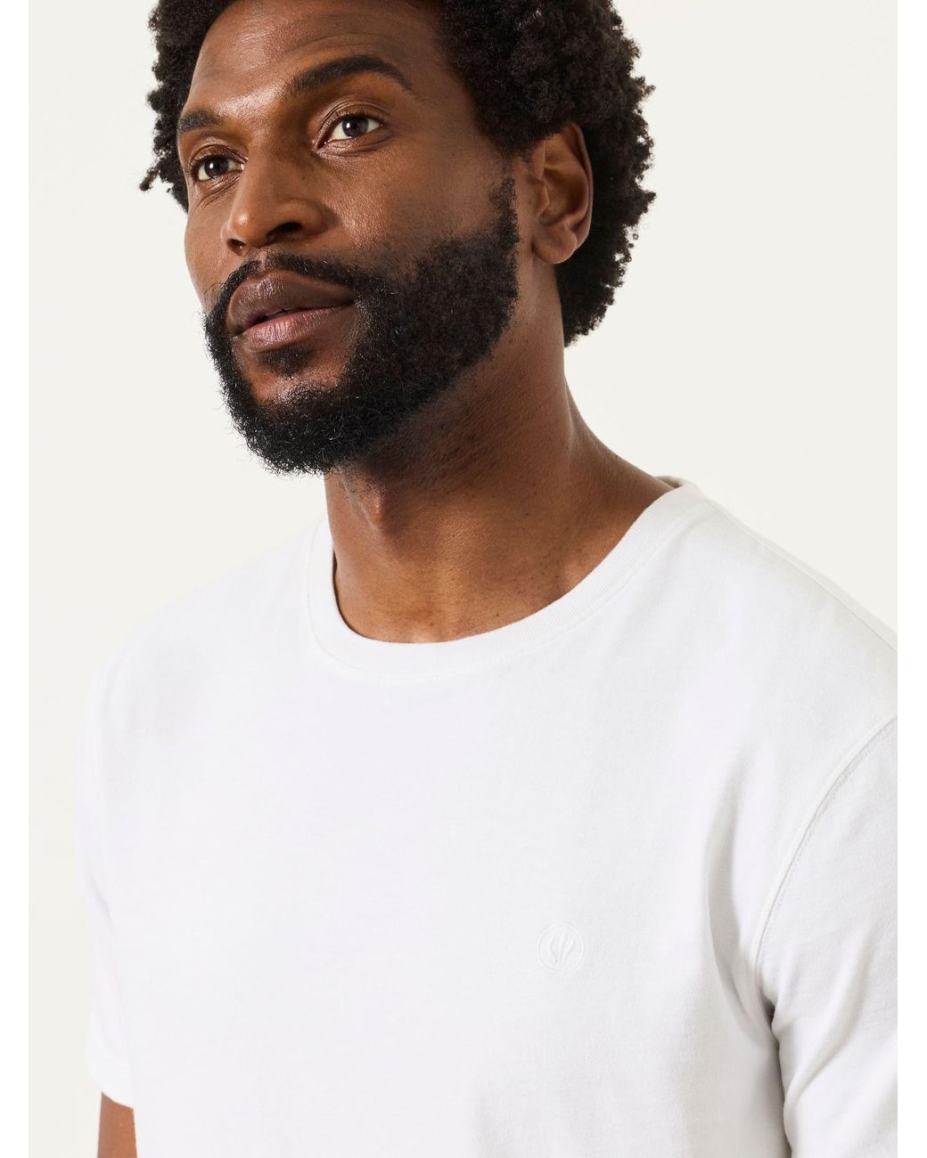 FatFace White Lulworth Short Sleeve T-Shirt for men