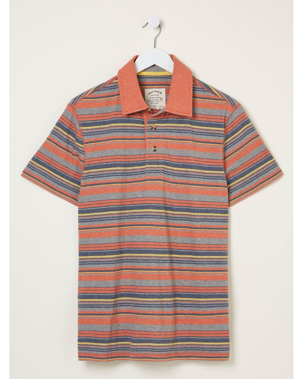 FatFace Brown Fatface Penzance Stripe Polo Shirt for men