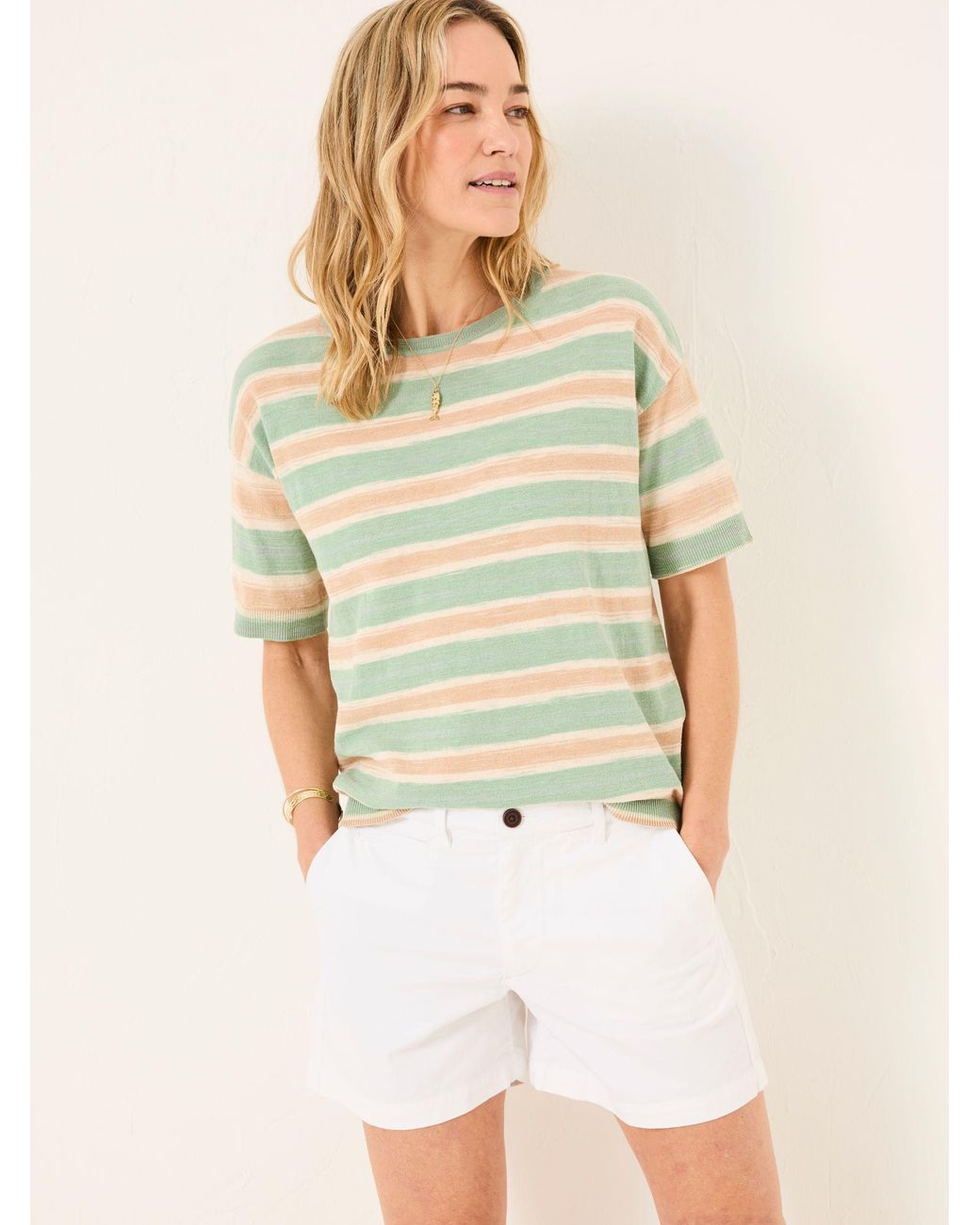 FatFace White Padstow Chino Shorts