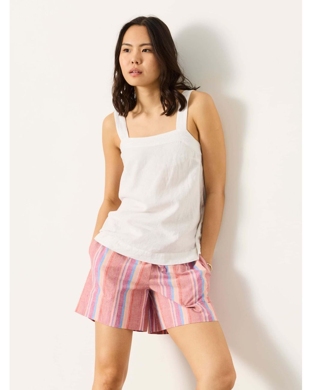 FatFace Pink Joesie Petite Stripe Cami