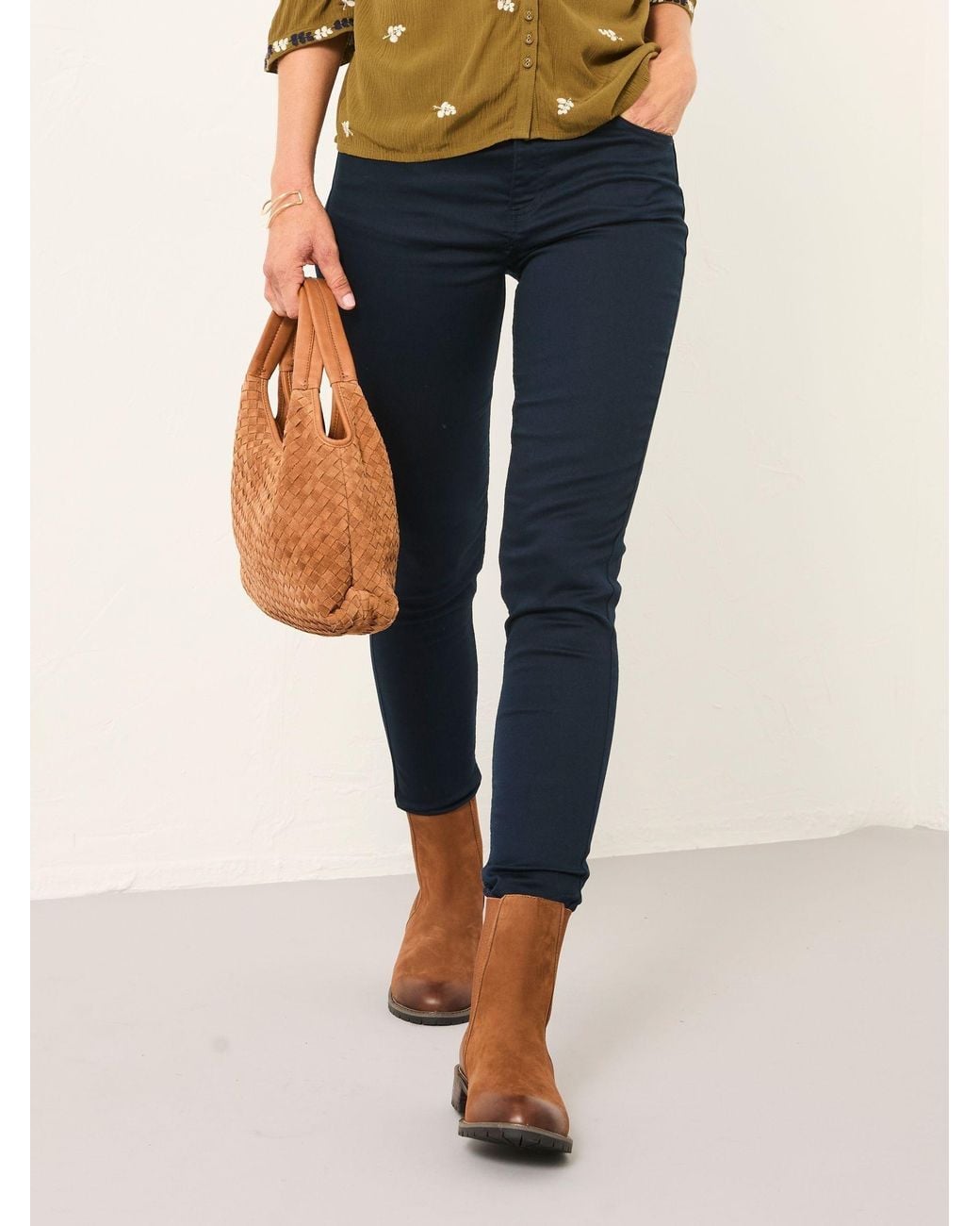 FatFace Blue Hayle Five Pocket Jeggings