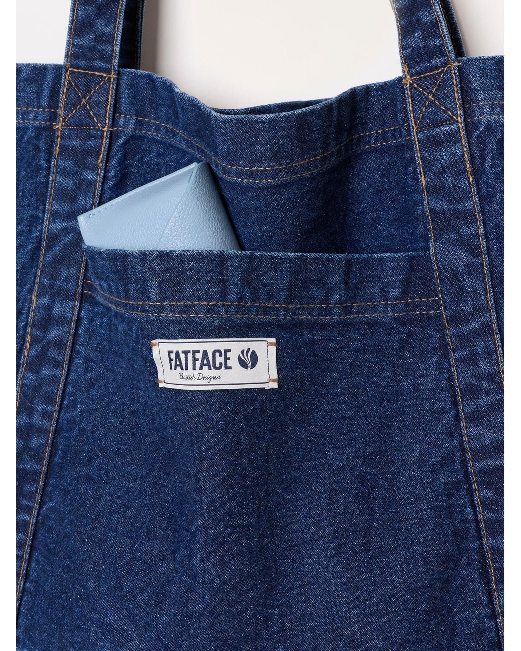 FatFace Blue Fatface Astrid Denim Dark Denim Tote Bag