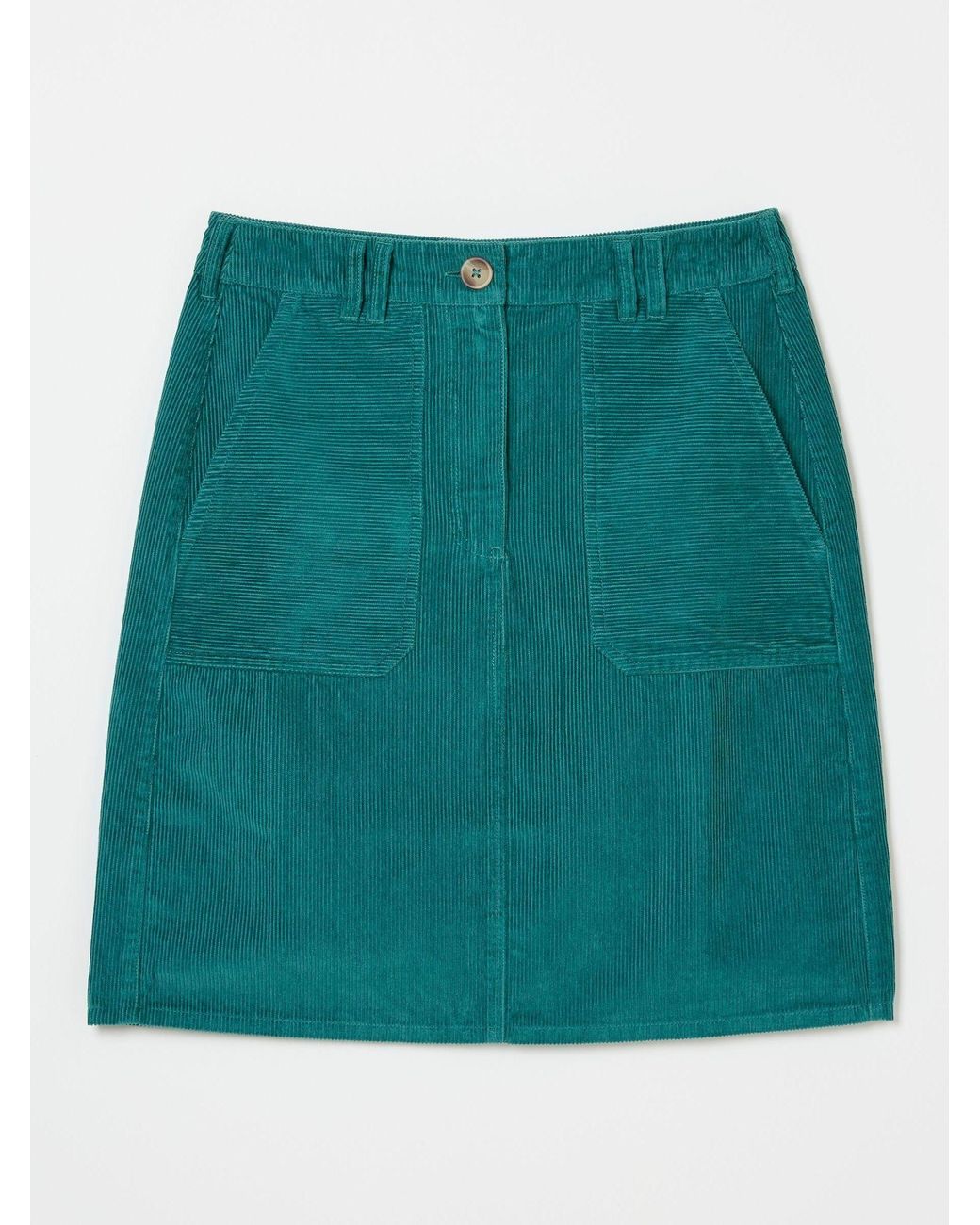 FatFace Blue Chesil Cord Skirt