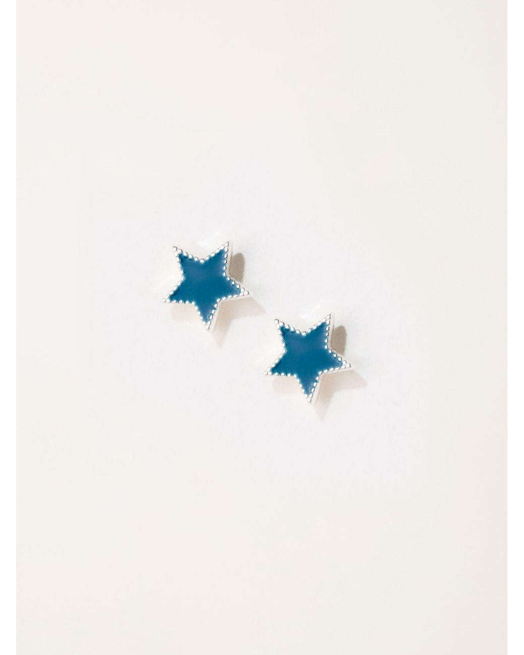 FatFace Blue Fatface Enamel Star Stud Earrings